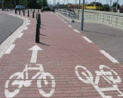Bollard brings tears to cyclist's eyes