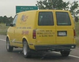 Blind car driver