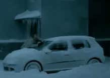 Clear snow windscreen