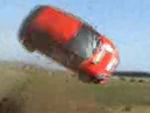 Rally car crash