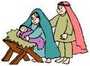 Carol's in a stable at Christmas