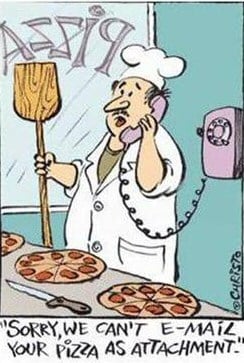 Pizza as an attachment