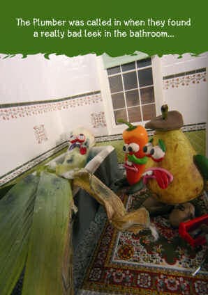 Leek in the bath - Corny Picture