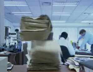 Office disaster - elastic bands