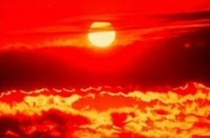 Sunset Forest Fire