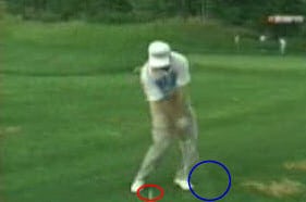 Golf pro trick shot