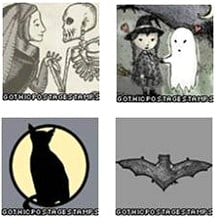 Halloween Postage Stamps