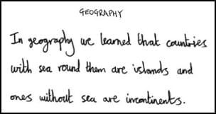 Geography schoolboy howlers