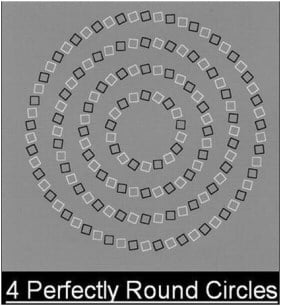 Circle optical illusion