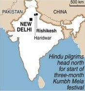 Map Showing Indian Festival