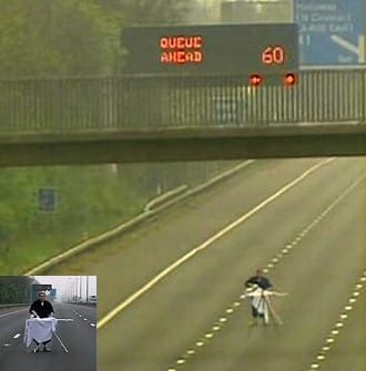 Ironing M1 Motorway Iron Man