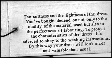 Funny clothes label