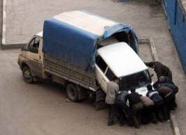 Lada car transporter