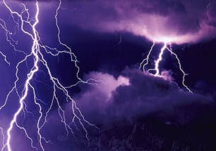 Forked lightning in the sky - PowerPoint Presentation