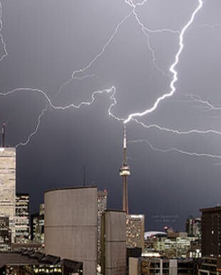 lightning conductor hit - PowerPoint Presentation