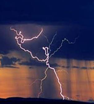 lightning man in the sky - PowerPoint Presentation
