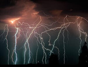 lightning waterfall - PowerPoint Presentation