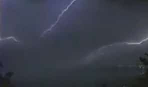 Forked Lightning Sky at Night