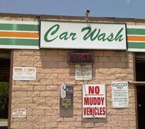 Car Wash - No muddy vehicles