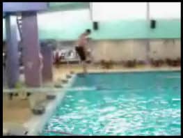 Funny diving trick dive
