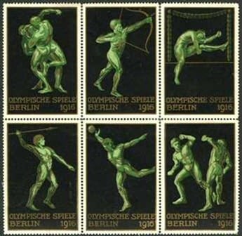 Olympic Stamps Berlin 1916