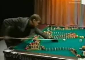 Trick Pool Shots with dominoes
