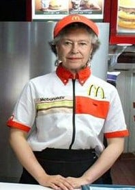 Queen works at MacDonalds
