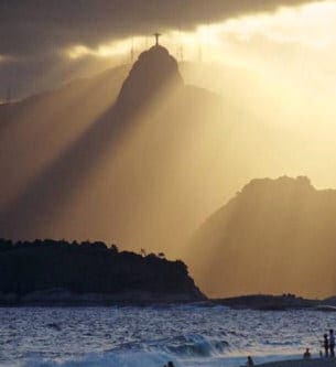 Christ the Redeemer - moon backdrop