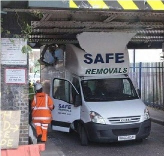Funny car accident. Black humour