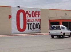 0% Sale - Joke Sign
