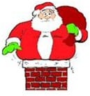 When Santa got stuck up the chimney