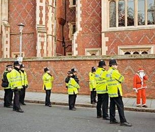 Father Christmas Police corner