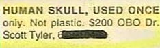 Skull Only Used Once