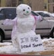 Snowman Melting Funny Image