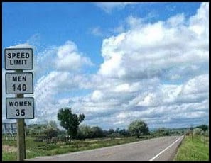 New Speed Limits Gender Bias