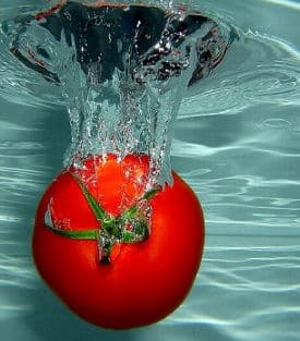 Wonderful Picture of a Tomato high-speed photo