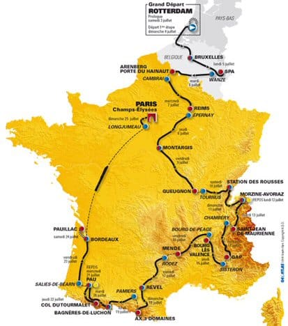 Tour de france 2010 Route