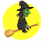 Witch on a broom