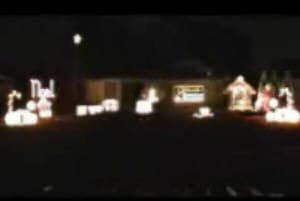 Christmas lights on house